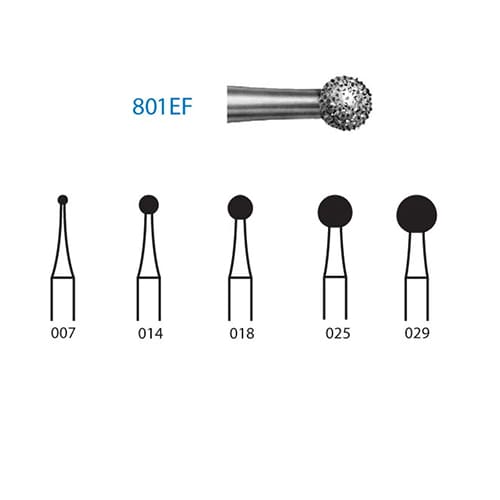 Fresa Komet 801EF-314-025 MINIMO 5/u