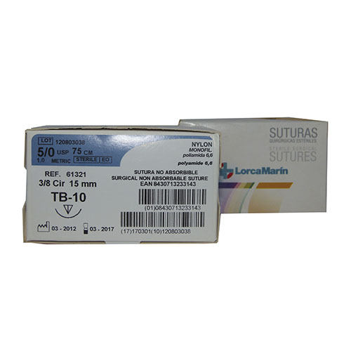 Sutura de nylon Lorca 4/0 TB-15 12/u