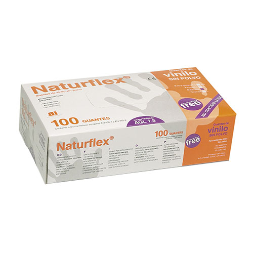 Guantes de vinilo sin polvo Naturflex X-Pequeño