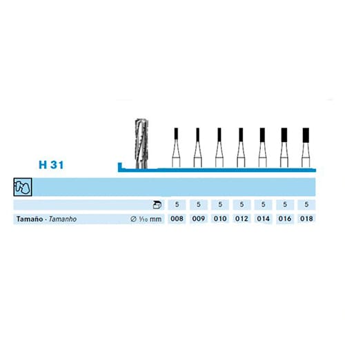 Fresa Komet H31-104-012 MINIMO 5/u