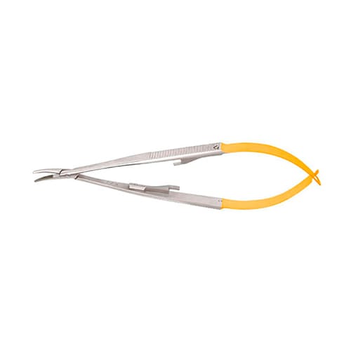 Porta Aghi Castroviejo Curvo 15 Cm In Carburo Di Tungsteno – Microchirurgia Dentale, Wise Instruments