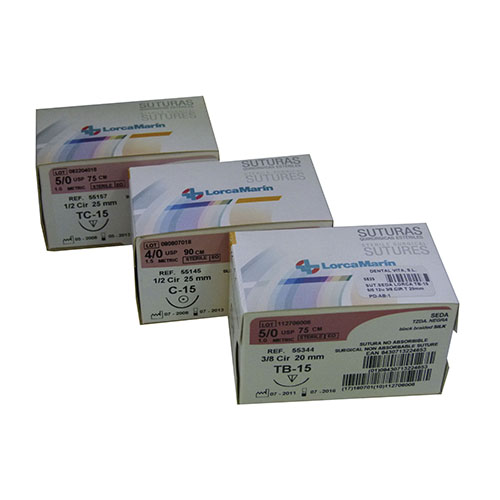 Sutura de seda Lorca 2/0 TC-15 12/u