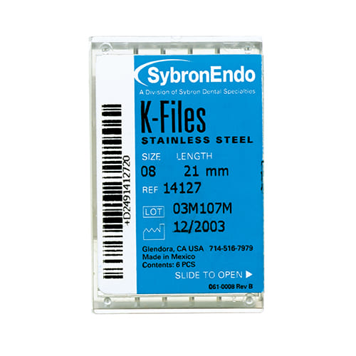 Limas K File Kerr 21mm 15-40 surtido