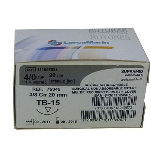 Sutura Supramid Lorca Matte 3/0 TB-15 12/u