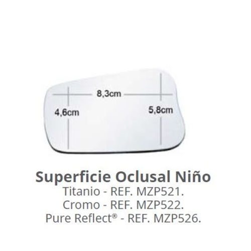 Espejo de cámara Occlusal Niño Titanio Acteon