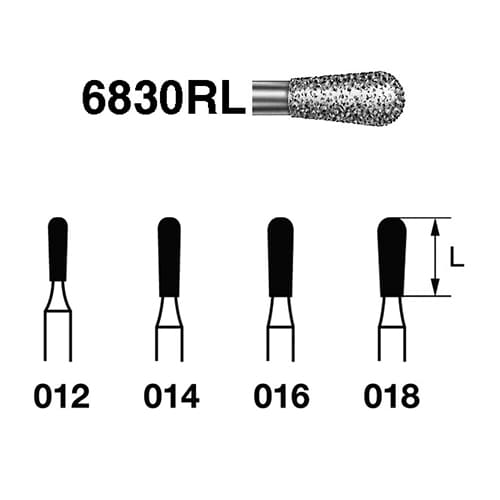 Fresa Komet 6830RL-314-012 MINIMO 5/u