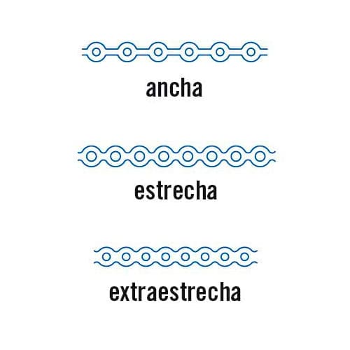 Cadenetas Elásticas Leone K6460-13 Gris Ancha