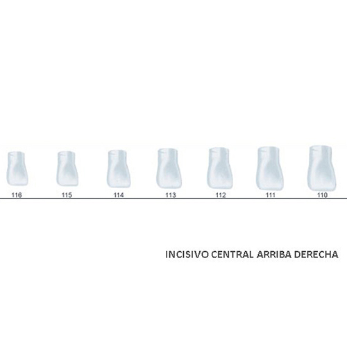 Corona acetato Frasaco incisivo central superior derecha Nº 113