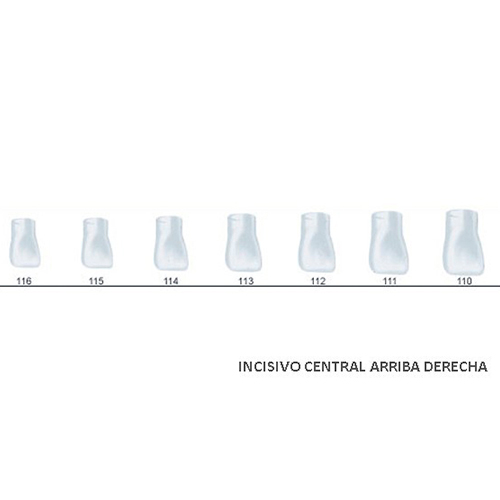Corona acetato Frasaco incisivo central superior derecha Nº 116